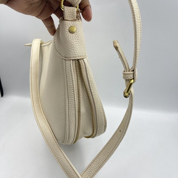 Adrienne Vittadini Handbag Womens Cross Body Shoulder Handbag Beige - Picture 12 of 16